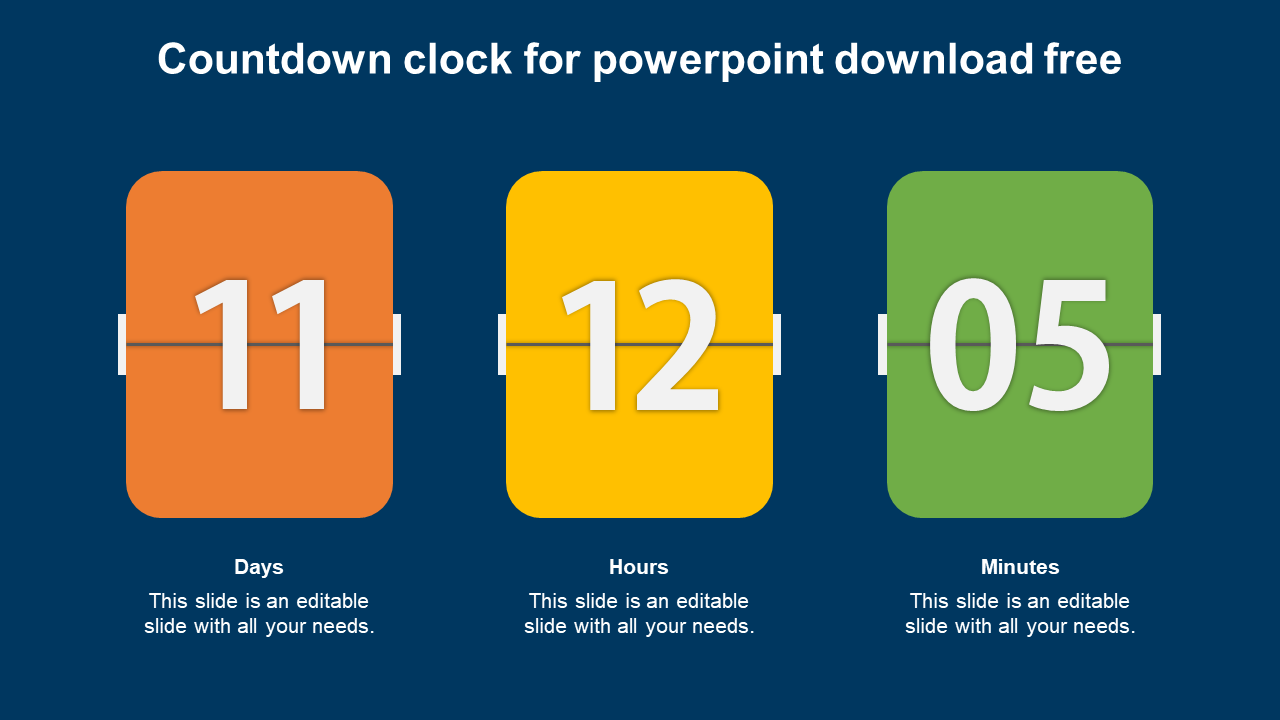 Creative Countdown Clock For PowerPoint Download Free